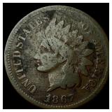 1867 Indian Head Cent NICELY CIRCULATED