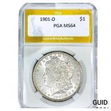 1901-O Morgan Silver Dollar PGA MS64
