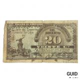 1915 Free&Sovereign State of Mexico 20 Centavos