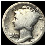 1916 Mercury Dime NICELY CIRCULATED