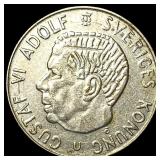 1965 Sweden Gustav VI Adolf Silver Krona