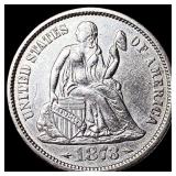 1873 Arrows Seated Liberty Dime UNCIRCULATED