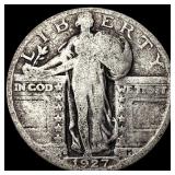 1927-S Silver Standing Liberty Quarter LIGHTLY CIR