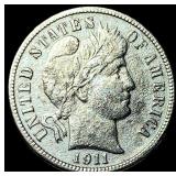 1911-S Silver Barber Dime HIGH GRADE