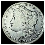 1891-CC Silver Morgan Dollar NEARLY UNCIRCULATED