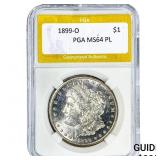 1899-O Morgan Silver Dollar PGA MS64 PL