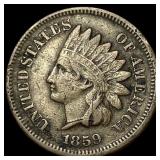 1859 Copper-Nickel Indian Head Cent LIGHTLY CIRCUL