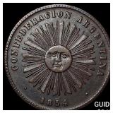 1854 Argentina Copper 2 Centavos