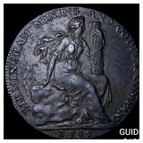 1792 G.B. Warwickshire Birmingham Copper 1/2 Penny