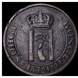 1910 Norway Bronze 2 Ore