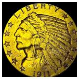 1911 Indian Head Half Eagle $5 Gold CHOICE AU