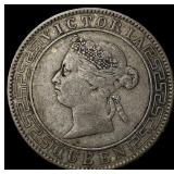 1893 Ceylon Silver 50 Cents