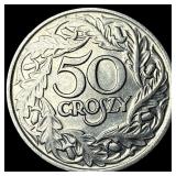 1923 Poland Nickel 50 Groszy