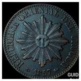 1857 Uruguay Copper 5 Centesimos