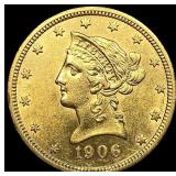 1906-D Gold $10 Liberty Head Eagle UNCIRCULATED