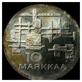 1967 Finland Silver 10 Markkaa
