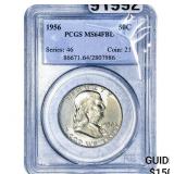 1956 Franklin Half Dollar PCGS MS64 FBL