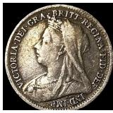 1898 Great Britain Victoria Silver 3 Pence