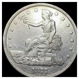 1877 Silver Trade Dollar NEARLY UNCIRCULATED