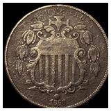 1868 Shield Nickel NEARLY UNCIRCULATED