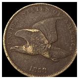 1858 Copper-Nickel Flying Eagle Cent NEARLY UNCIRC