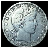 1906-D Silver Barber Half Dollar NEARLY UNCIRCULAT