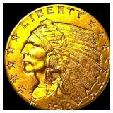 1913 Indian Head Gold $2.50 Quarter Eagle UNCIRCUL
