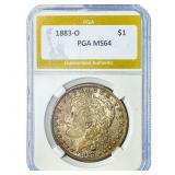 1883-O Morgan Silver Dollar PGA MS64