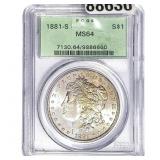 1881-S Morgan Silver Dollar PCGS MS64