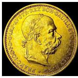 1897 Austria Gold 20 Corona .196oz CLOSELY  UNCIR