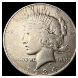 1934-D Peace Silver Dollar ABOUT UNCIRCULATED
