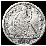 1839 Seated Liberty Half Dime NEARLY  UNCIRCULATE