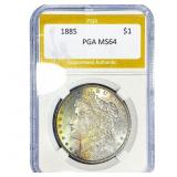 1885 Morgan Silver Dollar PGA MS64