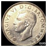 1944 Great Britain Silver 1 Shilling