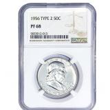 1956 Franklin Half Dollar NGC PF68 Type 2