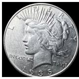 1935-S Silver Peace Dollar CHOICE AU