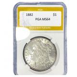 1882 Morgan Silver Dollar PGA MS64