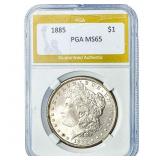 1885 Morgan Silver Dollar PGA MS65