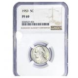 1953 Jefferson Nickel NGC PF69