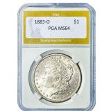 1883-O Morgan Silver Dollar PGA MS64