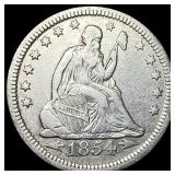 1854 Arrows Seated Liberty Quarter  UNCIRCULATED