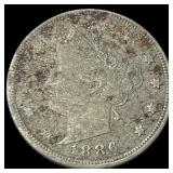 1886 Liberty Head Nickel NICELY CIRCULATED