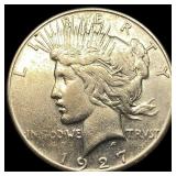 1927-S Peace Silver Dollar NEARLY  UNCIRCULATED
