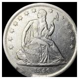1840 Seated Liberty Half Dollar CLOSELY  UNCIRCUL