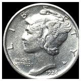 1924-D Silver Mercury Dime CLOSELY  UNCIRCULATED