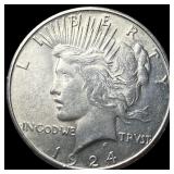 1924-S Peace Silver Dollar CHOICE AU