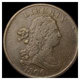1806 Copper Half Cent NEARLY UNCIRCULATED