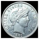 1901 Silver Barber Dime CLOSELY UNCIRCULATED