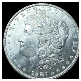 1887 Silver Morgan Dollar GEM BU