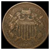 1864 Two-Cent Piece LIGHTLY CIRCULATED